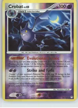 Crobat 23/123 Rare Mysterious Treasures Pokemon Reverse Holo Near Mint - Image 1