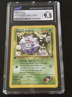The Pokemon Company 2000 Gym Challenge Koga's Koffing 79/132 CGC 9.5 English - Image 1