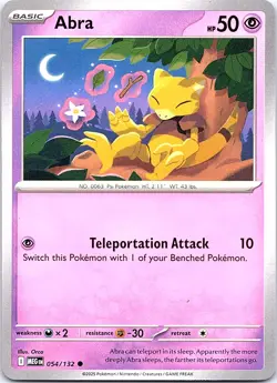 Abra 054/132 Mega Evolution Pokemon NM - Image 1