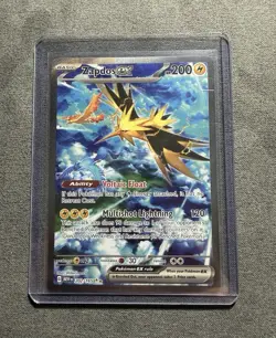 Zapdos ex 202/165 Scarlet & Violet 151 Ultra Rare Full Art Holo English 2023 - Image 1