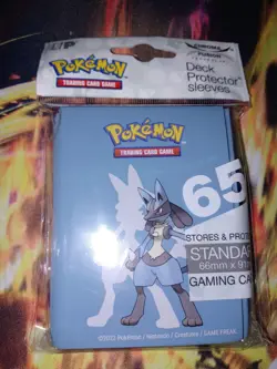 Chroma Fusion Technology Pokemon Lucario 65Pack Deck Protector Sleeves - Image 1