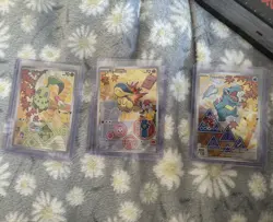 Pokemon Trading first trainer series 2 - Chikorita Cyndaquil Totodile, 3 Cards - Image 1