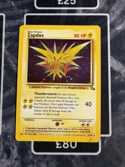 Zapdos 15/62 Fossil Holo Rare Vintage WOTC Pokemon TCG Cards 1999 - Image 1