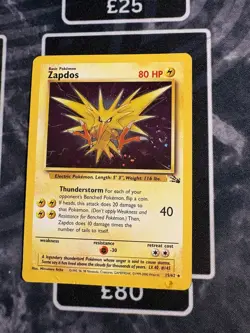 Zapdos 15/62 Fossil Holo Rare Vintage WOTC Pokemon TCG Cards 1999 - Image 2