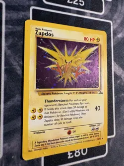 Zapdos 15/62 Fossil Holo Rare Vintage WOTC Pokemon TCG Cards 1999 - Image 3