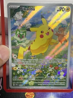 Pikachu #088 Promo from Paldea Adventure Chest Pokemon Black Star Card NM - Image 3