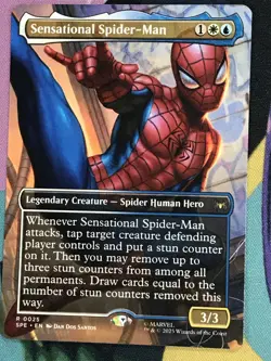 Sensational Spider-Man Borderless 25 MTG Marvel's Spider-Man Non-Foil NM/M - Image 1