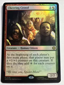 NM Foil Cheering Crowd, MTG, Marvel's Spider-Man, Magic the Gathering, 126 - Image 1