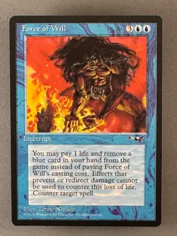 MtG-Force of Will Alliances Regular-Unplayed Near Mint-Vintage - Image 1