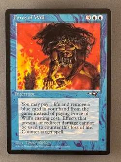 MtG-Force of Will Alliances Regular-Unplayed Near Mint-Vintage - Image 2
