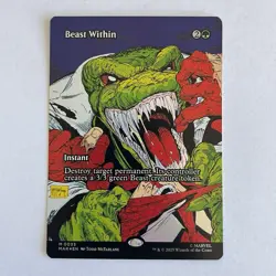 NM Borderless Beast Within MTG Marvel's Spider-Man, Magic the Gathering, 33 Foil - Image 1