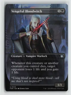 Vengeful Bloodwitch 0325 Borderless Foundations FDN MTG Magic - Image 1