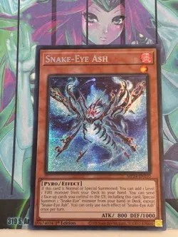 Yugioh 1x Snake-Eye Ash Prismatic Secret MP24-EN110 25th Anniversary 1st Ed NM - Image 1