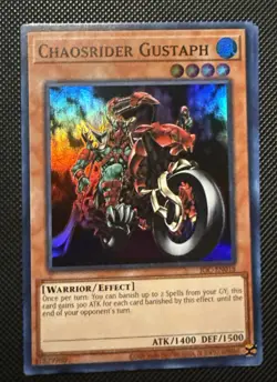Yugioh! Chaosrider Gustaph - IOC-EN018 - Super Rare - Unlimited 25th Anniversary - Image 1