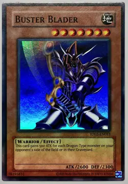 Buster Blader | Heavy Holo Bleed | Retro Pack 2 Reprint RP02-EN013 Yugioh TCG NM - Image 1