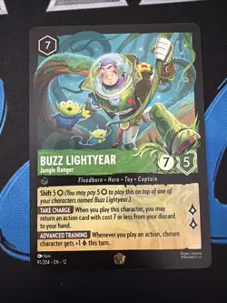 Disney Lorcana Wilds Unknown Legendary Foil Buzz Lightyear Jungle Ranger 91/204 - Image 1