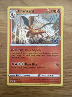 Pokemon TCG Charizard Pokemon Go 010/078 Rare Holo Card - Image 1