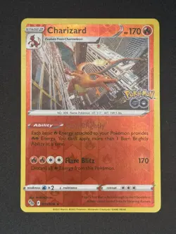 Pokemon TCG Charizard Pokemon Go 010/078 Reverse Holo Rare Mint - Image 1
