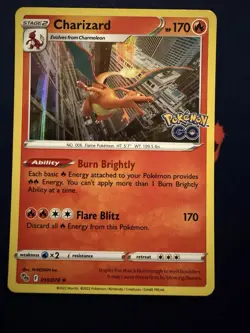 Pokemon TCG Charizard Pokemon Go 010/078 Holo Holo Rare - Image 1