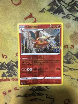 Pokemon TCG Charizard Reverse Holo Rare Card 010/078 Pokemon Go - Image 1