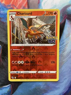 Pokemon TCG Charizard Pokemon Go 010/078 Reverse Holo Rare Mint Condition - Image 1