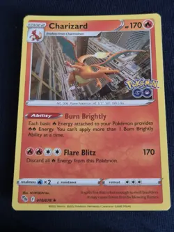 Pokemon TCG Charizard Pokemon Go 010/078 Rare Holo Card - Image 1