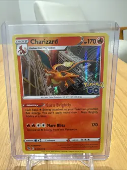Pokemon TCG Charizard Holo Rare Card 2022 010/078 Pokemon Go - Image 1