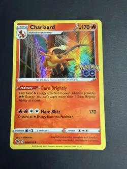 Pokemon TCG Charizard Holo Rare Card Pokemon Go, 010/078, Mint Condition - Image 1