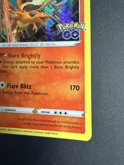 Pokemon TCG Charizard Holo Rare Card Pokemon Go, 010/078, Mint Condition - Image 3