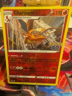Pokemon TCG Charizard Pokemon Go 010/078 Reverse Holo Rare Card - Image 1