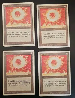 Sol Ring Revised Edition MTG Regular Moderately Played (4 Cards) - Image 1