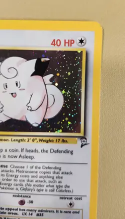 2000 Pokemon 2nd Edition Clefairy Holo "X" top right - see video of Holo & Card - Image 4