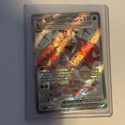 Pokemon TCG Charizard EX SVP074 Black Star Promo Card, NM Shiny Full Art Mint - Image 1