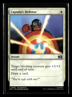 Captain's Defense (0836) Marvel Super Heroes Magic: The Gathering NM - Image 1