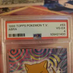 1999 Topps Pokemon TV #63 Abra Graded Trading Card PSA 4 Low Population Pokemon - Image 3
