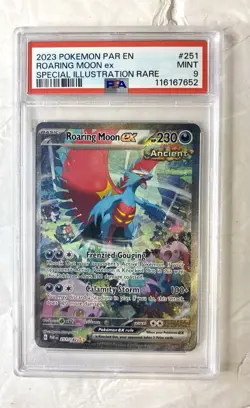 2023 POKEMON PAR EN- SPECIAL ILLUSTRATION RARE ROARING MOON EX 251 PSA 9 - Image 1