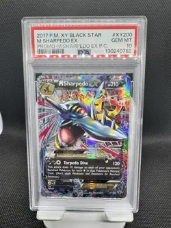 2017 POKEMON XY BLACK STAR PROMO M SHARPEDO EX #XY200 PSA 10 GEM MINT - Image 1