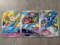Pokemon First Partners Illustration Collection MEP Rowlet Litten Popplio - Image 2