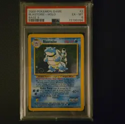 PSA 6 2000 Pokemon TCG Base Set 2 Blastoise 2/130 Holo Rare English - Image 1