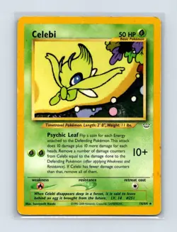 Celebi 16/64 Rare Neo Revelation Pokemon Unlimited Lightly Played - Image 1