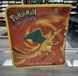 Pokemon Charizard Vinyl 3 Ring Binder 1998 Vintage With Pencil And Notebook T15 - Image 2