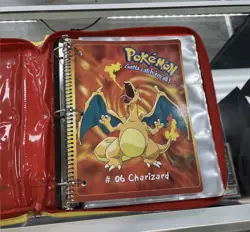 Pokemon Charizard Vinyl 3 Ring Binder 1998 Vintage With Pencil And Notebook T15 - Image 3