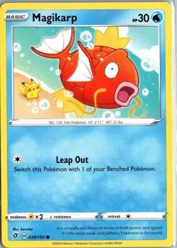 Magikarp 039/192 Common Rebel Clash Pokemon Lightly Played - Image 1