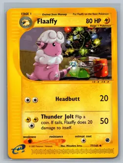 Pokemon TCG Flaaffy #77/165 Unlimited CCG Expedition - Image 1