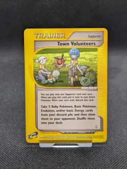 Pokemon Town Volunteers Uncommon Aquapolis 136/147 WOTC Bulbasaur Squirtle NM - Image 1