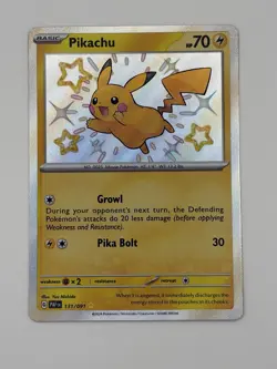 Pokemon Pikachu 131/091 SV Paldean Fates Shiny Rare Holo Near Mint - Image 1