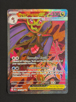Pokemon 2026 Mega Dragalge ex 104/086 Me04: Chaos Rising Full Art Holo Near Mint - Image 1