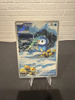 Pokemon TCG Piplup 098/094 – Phantasmal Flames – Illustration Rare – EN NM - Image 1