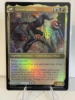 NORMAN OSBORN / GREEN GOBLIN MTG Spider-man (Foil) Mythic Rare FOIL Card Marvel - Image 2