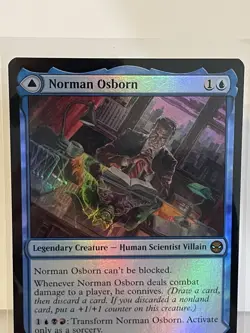 NORMAN OSBORN / GREEN GOBLIN MTG Spider-man (Foil) Mythic Rare FOIL Card Marvel - Image 3